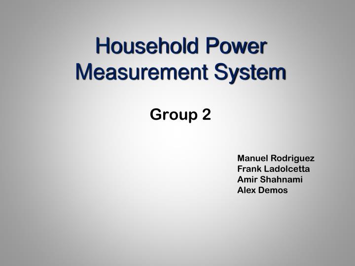 household power measurement system
