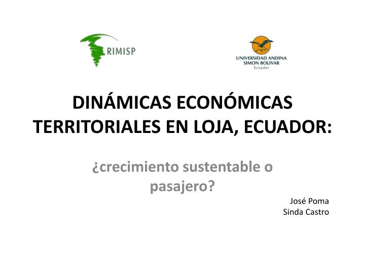 din micas econ micas territoriales en loja ecuador