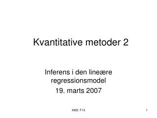 kvantitative metoder 2