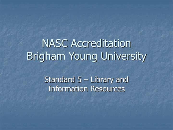 nasc accreditation brigham young university