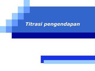 titrasi pengendapan