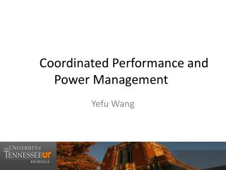 Coordinated Performance and Power Management