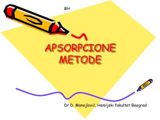 apsorpcione metode
