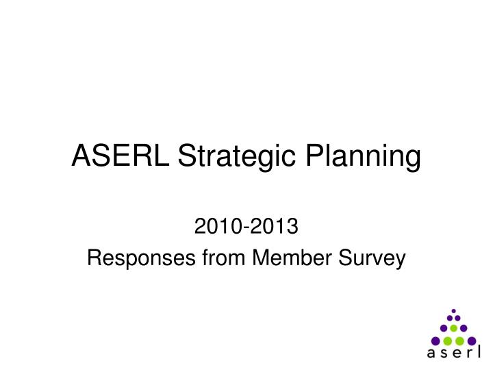 aserl strategic planning