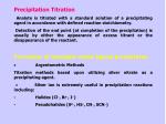 Precipitation Titration - slide 1