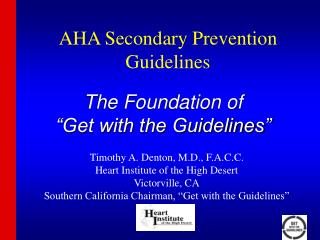 AHA Secondary Prevention Guidelines