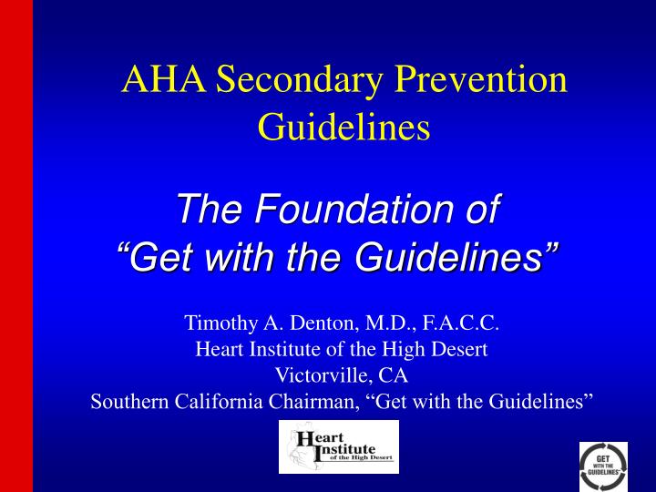 aha secondary prevention guidelines
