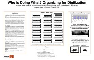 Who is Doing What? Organizing for Digitization