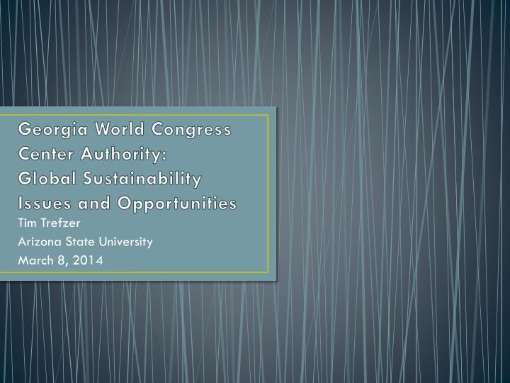 georgia world congress center authority global sustainability issues and opportunities