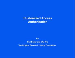 Customized Access Authorization