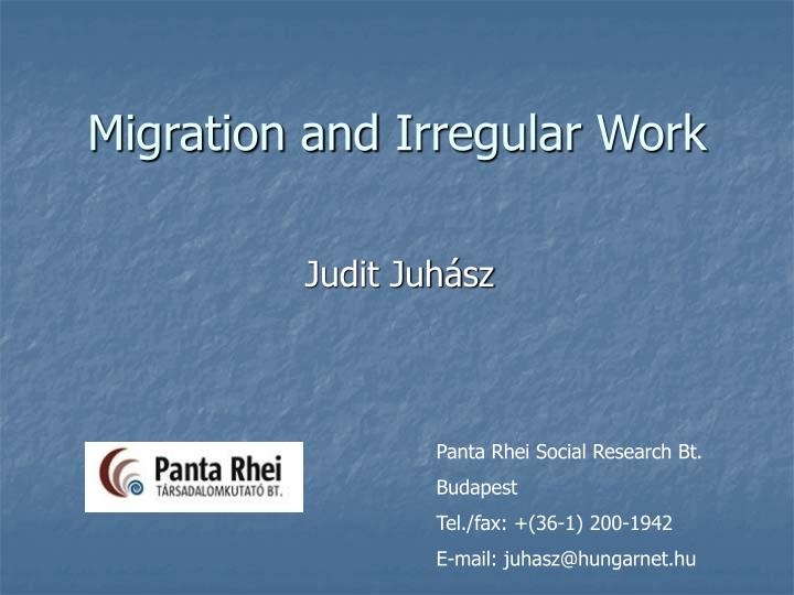 migration and irregular work