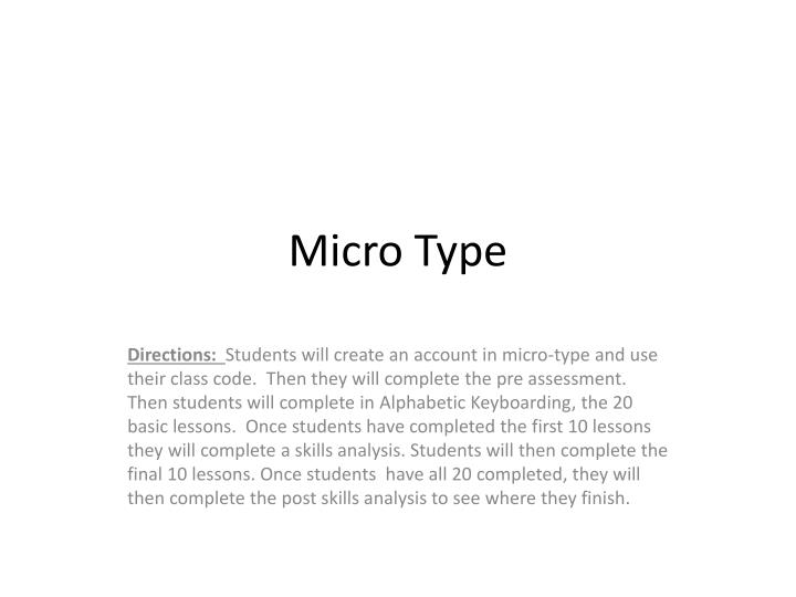 micro type