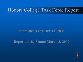 Honors College Task Force Report