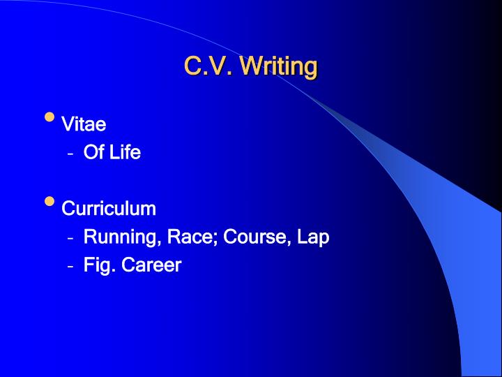 c v writing