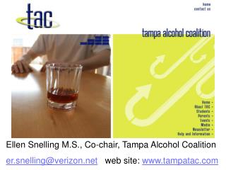 Ellen Snelling M.S., Co-chair, Tampa Alcohol Coalition