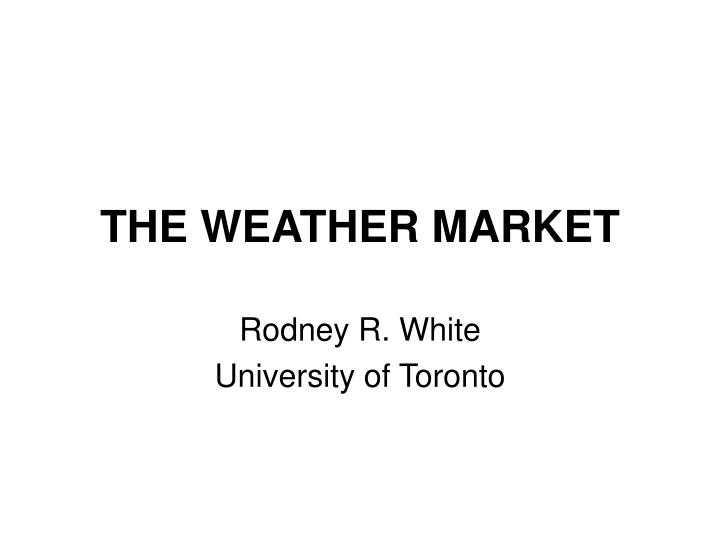 the weather market
