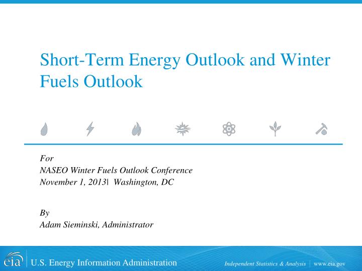 short term energy outlook and winter fuels outlook