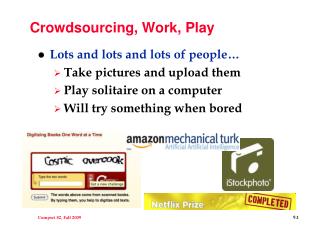 Crowdsourcing, Work, Play