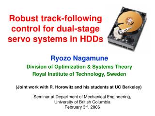 Robust track-following control for dual-stage servo systems in HDDs