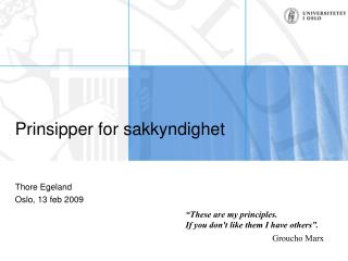 prinsipper for sakkyndighet