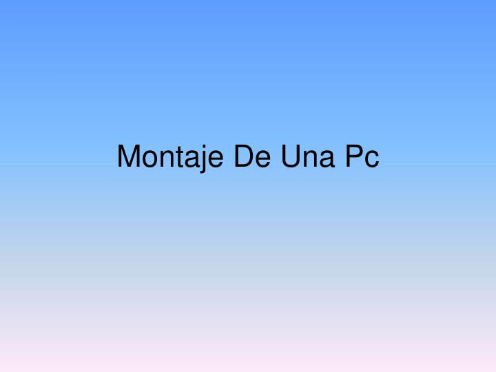 montaje de una pc