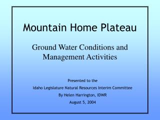 Mountain Home Plateau