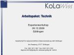 Arbeitspaket: Technik - slide 1
