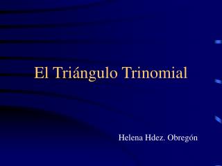 el tri ngulo trinomial