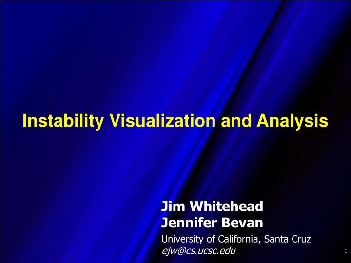 instability visualization and analysis