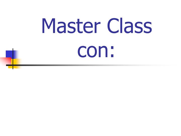 master class con