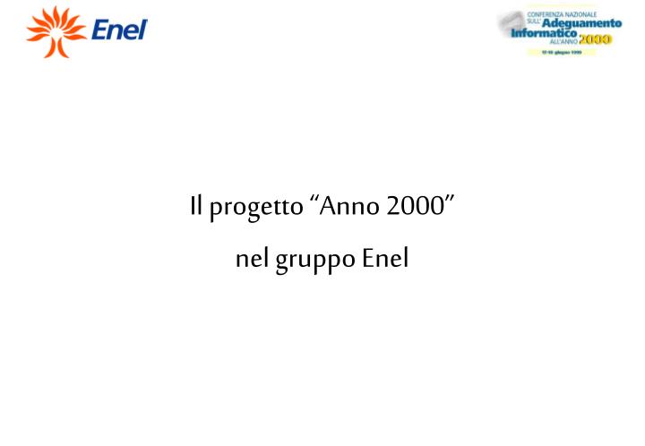 il progetto anno 2000 nel gruppo enel