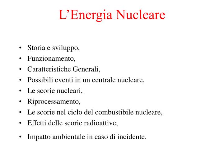l energia nucleare