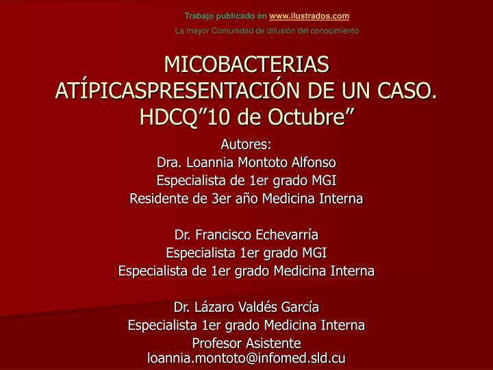 micobacterias at picaspresentaci n de un caso hdcq 10 de octubre