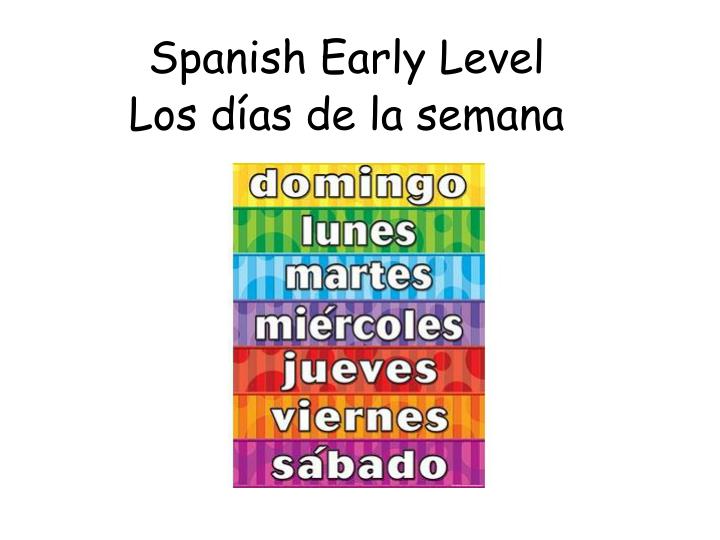 spanish early level