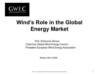 Wind’s Role in the Global Energy Market