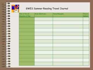 GWES Summer Reading Travel Journal