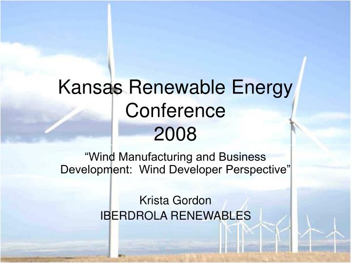kansas renewable energy conference 2008
