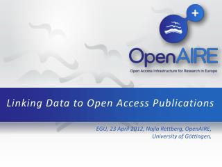 Linking Data to Open Access Publications