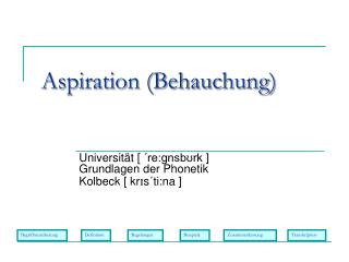 aspiration behauchung