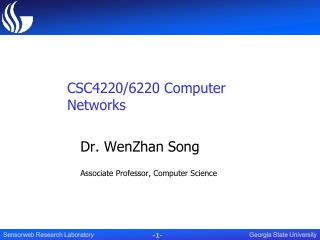 CSC4220/6220 Computer Networks