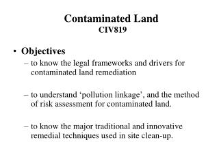 Contaminated Land CIV819