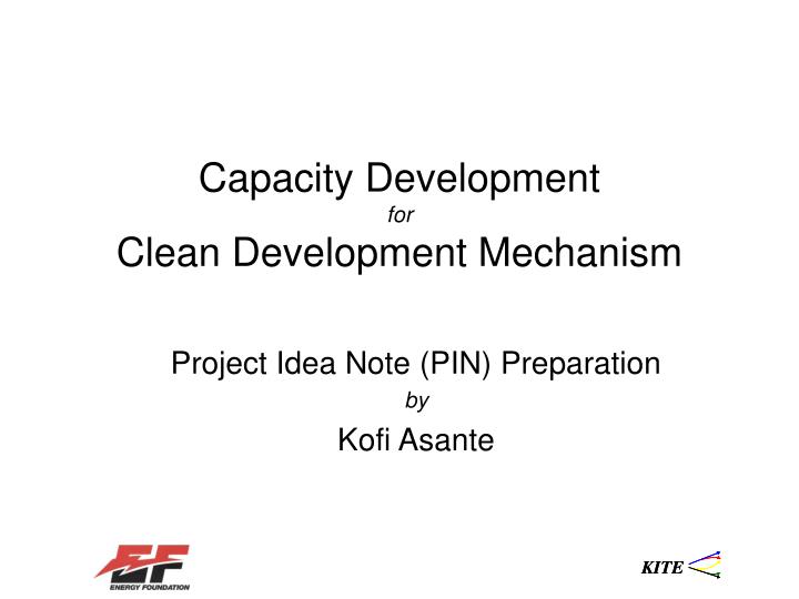 capacity development for clean development mechanism
