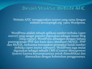 desain struktur website afic