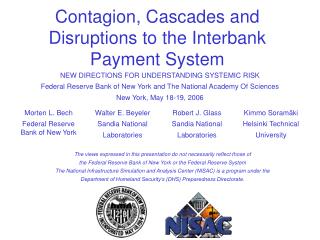 Contagion, Cascades and Disruptions to the Interbank Payment System