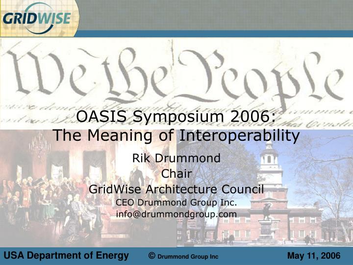 oasis symposium 2006 the meaning of interoperability