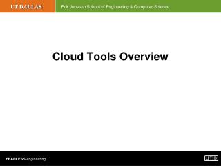 Cloud Tools Overview