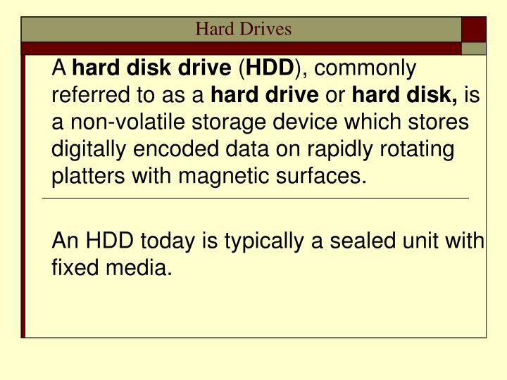 hard drives