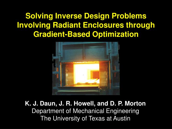 solving inverse design problems involving radiant enclosures through gradient based optimization
