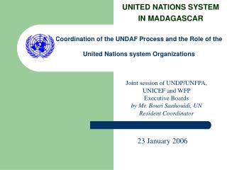 UNITED NATIONS SYSTEM IN MADAGASCAR