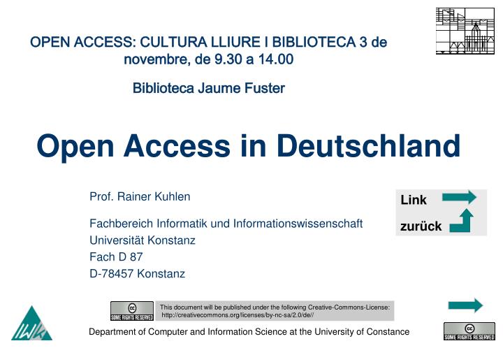 open access in deutschland